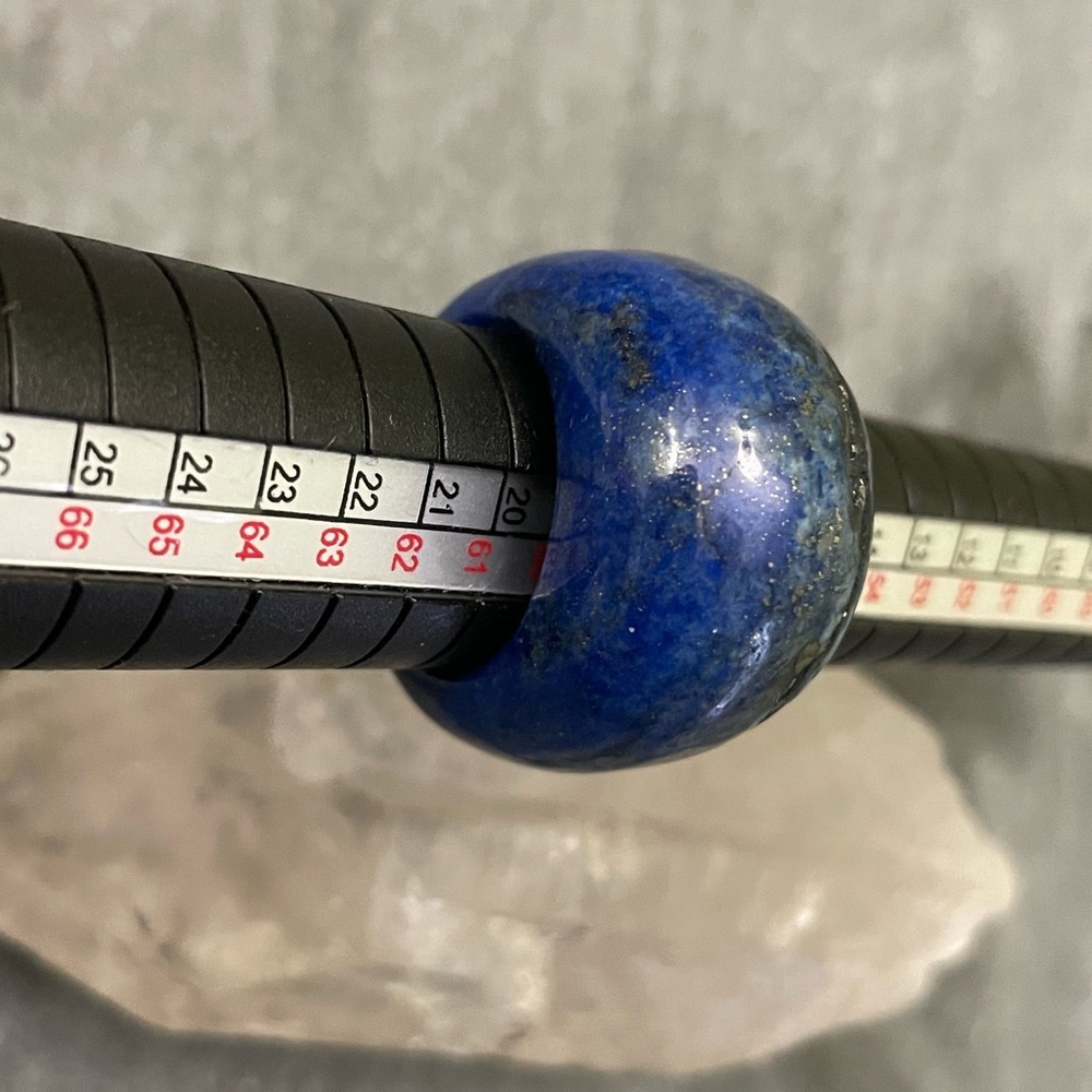 Large Lapis Lazuli Solid Blue Gemstone Statement … - image 7